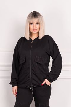 Immagine di PLUS SIZE TRACKSUIT WITH ZIP AND ZIRCONIA